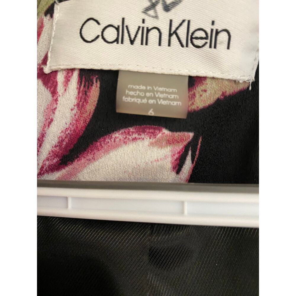 Calvin Klein Womens Floral Blazer Jacket Size 6 - Picture 7 of 7